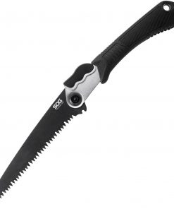 SOG F10N Folding Saw, 8.25" High Carbon Steel Black Wood Saw Blade, High Carbon Steel with Soft Grip Handle