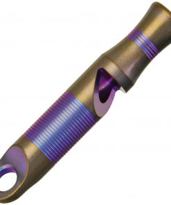 We Knife Titanium Whistle A-05B, 2.13" 6AL4V Titanium Blue