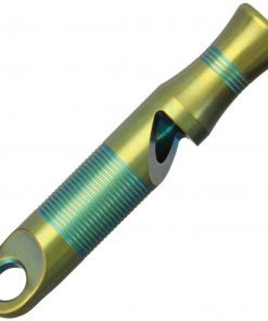 We Knife Titanium Whistle A-05C, 2.13" 6AL4V Titanium Green