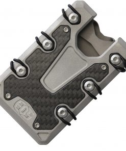 EOS 3.0 Bead Blast Wallet EOS052, Stonewashed Titanium Construction, Silver Anodized Hardware