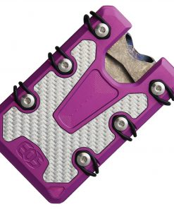 EOS 3.0 Lite Wallet EOS068, Purple Aluminum Construction, Silver Anodized Hardware