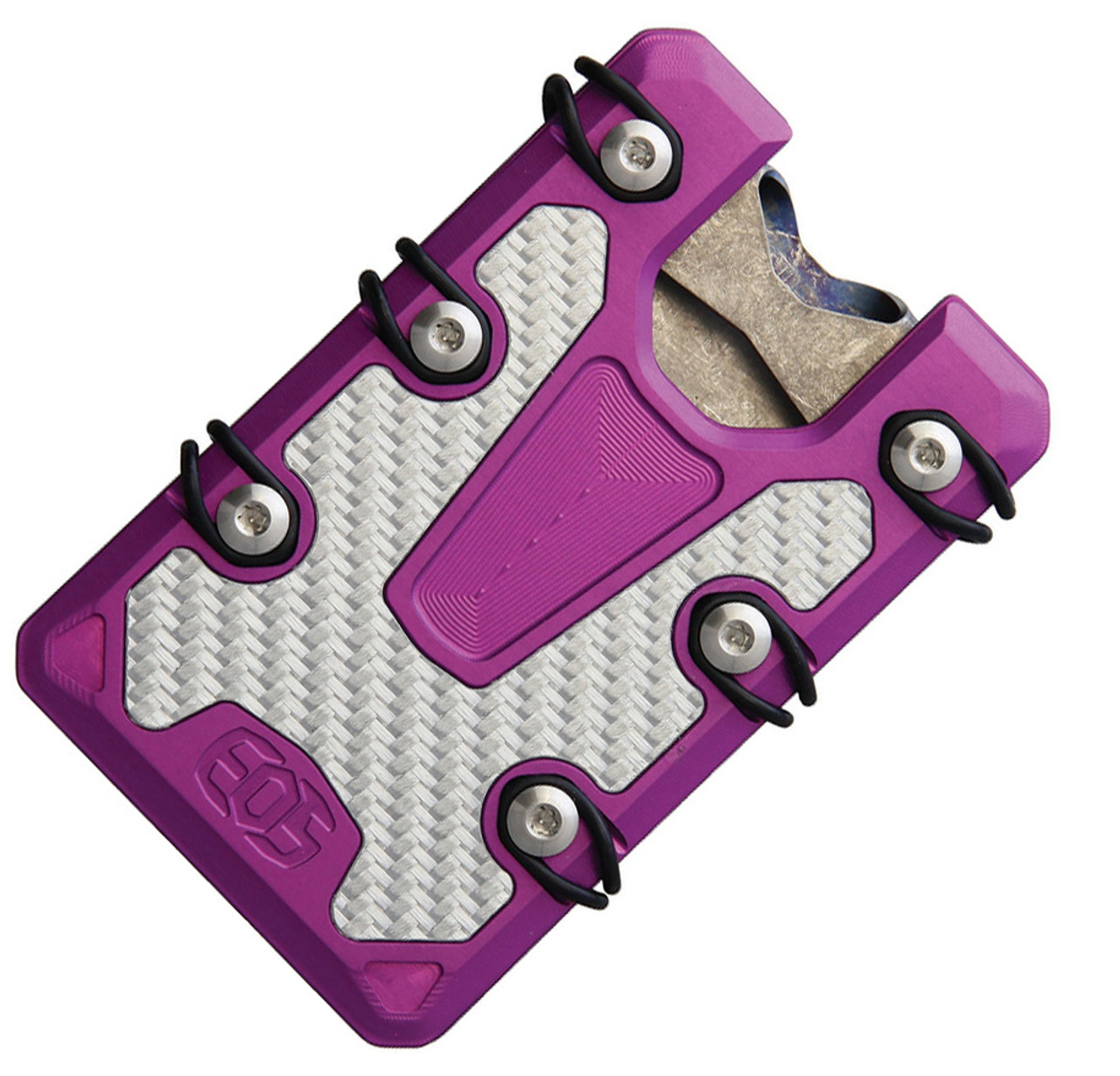 EOS 3.0 Lite Wallet EOS068, Purple Aluminum Construction, Silver Anodized Hardware 3 EOS 3.0 Lite Wallet EOS068, Purple Aluminum Construction, Silver Anodized Hardware