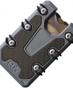 EOS 3.0 Titanium Wallet EOS081, Gray Carbon Fiber Construction, Silver Anodized Hardware