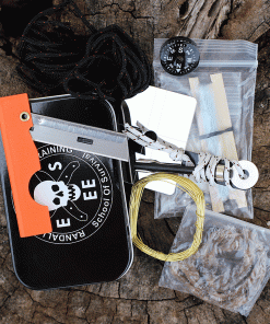 ESEE Mini Survival Kit in Black Tin