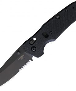 Hogue Trauma First Response Tool HO34760, 3.38" Bohler N680 Black Cerakote Serrated Blade, Black G-10 Handles