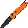 Hogue Trauma First Response Tool HO34774, 3.38" Bohler N680 Black Cerakote Serrated Blade, Orange G-10 Handles -Cheap Gear Store HO34774 26707.1622215267