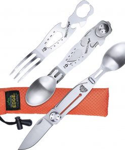 Outdoor Edge CPL-10C ChowPal Mealtime Multi-Tool, Compact Slide Apart Utensil Set 7 Function