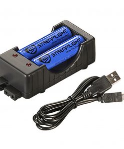 Streamlight 18650 Charger Kit USB, AC, DC w/ 2 Batteries
