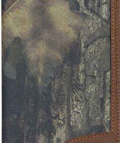 Cattleman's Cutlery Checkbook Wallet Camouflage Nylon w/Brown Leather Trim