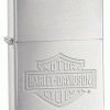 Zippo Z200HDH199 Harley-Davidson Logo, Brushed Chrome -Cheap Gear Store knifework 200hdh199 22746.1566586809