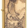 Zippo Z20854 Lighter Where Eagles Dare Emblem, Brushed Brass -Cheap Gear Store knifework 20854 76389.1566586820