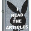 Zippo Z24307 Playboy I Read The Articals, Street Chrome -Cheap Gear Store knifework 24307 78219.1566586806