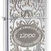 Zippo Z24751 Classic, Crown Stamp, American Classic Logo, High Polish Chrome -Cheap Gear Store knifework 24751 55821.1566586727
