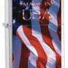 Zippo Z24797 Classic, Made in the USA Flag, Brushed Chrome -Cheap Gear Store knifework 24797 62659.1566586771