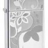 Zippo Z24816 Slim, Floral Love, High Polish Chrome -Cheap Gear Store knifework 24816 42603.1566586769