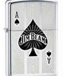 Zippo Z24945 Jim Beam Spade Hi Polish Chrome Lighter