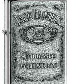 Zippo Z250JD427 Classic, Jack Daniel's Lable Pewter Emblem, High Polish Chrome
