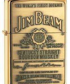 Zippo Z254BJB929 Classic, Jim Beam Brass Emblem, High Polish Brass