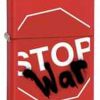 Zippo Z28140 Classic Lighter, "Stop War", Red Matte -Cheap Gear Store knifework 28140 86746.1566586735