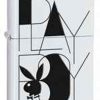 Zippo Z28268 Classic Lighter, Black and White Playboy, White Matte -Cheap Gear Store knifework 28268 87994.1566586723