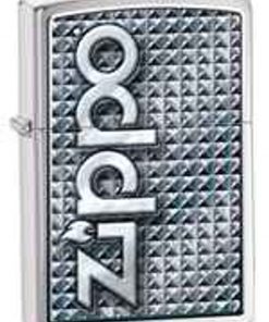 Zippo Z28280 Classic, 3D Abstract, Brushed Chrome