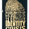Zippo Z28295 Classic Lighter, Identity Crisis, Black Matte -Cheap Gear Store knifework 28295 92825.1566586731
