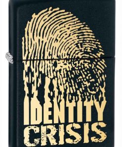 Zippo Z28295 Classic Lighter, Identity Crisis, Black Matte