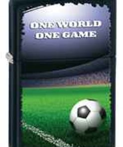 Zippo Z28301 Classic Lighter, "One World-One Game", Black Matte
