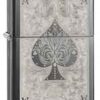 Zippo Z28323 Classic Lighter, Ace Filigree, Black Ice -Cheap Gear Store knifework 28323 05306.1566586726