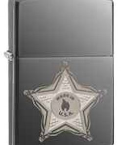 Zippo Z28360 Classic, Skull Badge, Black Ice