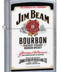Zippo Z28419 Classic Lighter, Jim Beam Label, Street Chrome