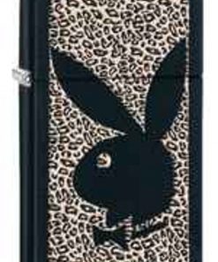 Zippo Z28430 Slim Lighter, Cheetah Playboy, Black Matte