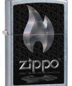 Zippo Z28445 Classic, Flame Logo, Street Chrome