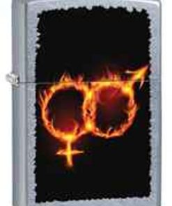 Zippo Z28446 Classic Lighter, Mars & Venus Fire, Street Chrome