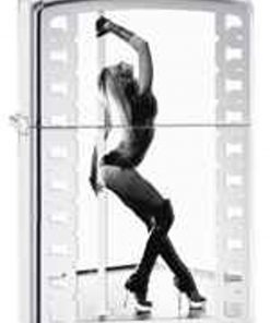 Zippo Z28448 Classic Lighter, Pole Dancer, High Polish Chrome