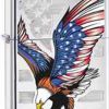 Zippo Z28449 Classic, Flag Eagle, High Polish Chrome -Cheap Gear Store knifework 28449 front.1 72922.1566586722