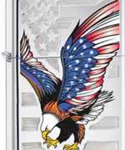 Zippo Z28449 Classic, Flag Eagle, High Polish Chrome