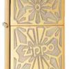Zippo Z28450 Classic, Floral Pattern, High Polish Brass -Cheap Gear Store knifework 28450 18582.1566586775