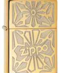 Zippo Z28450 Classic, Floral Pattern, High Polish Brass