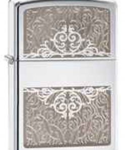 Zippo Z28467 Classic, Intertwining Heart, High Polish Chrome
