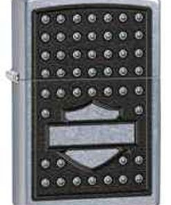 Zippo Z28482 Classic Lighter, Harely Daivdson Black w/ Rivets, Street Chrome