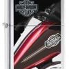 Zippo Z28483 Classic Lighter, Harely Davidson Image, High Polish Chrome -Cheap Gear Store knifework 28483 27531.1566586747