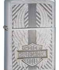 Zippo Z28486 Classic Lighter, Harley Davidson Wings, Chrome Arch