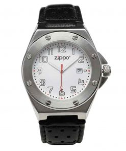 Zippo Z45008 Sport Watch-White Face-Black Leather Band 45008