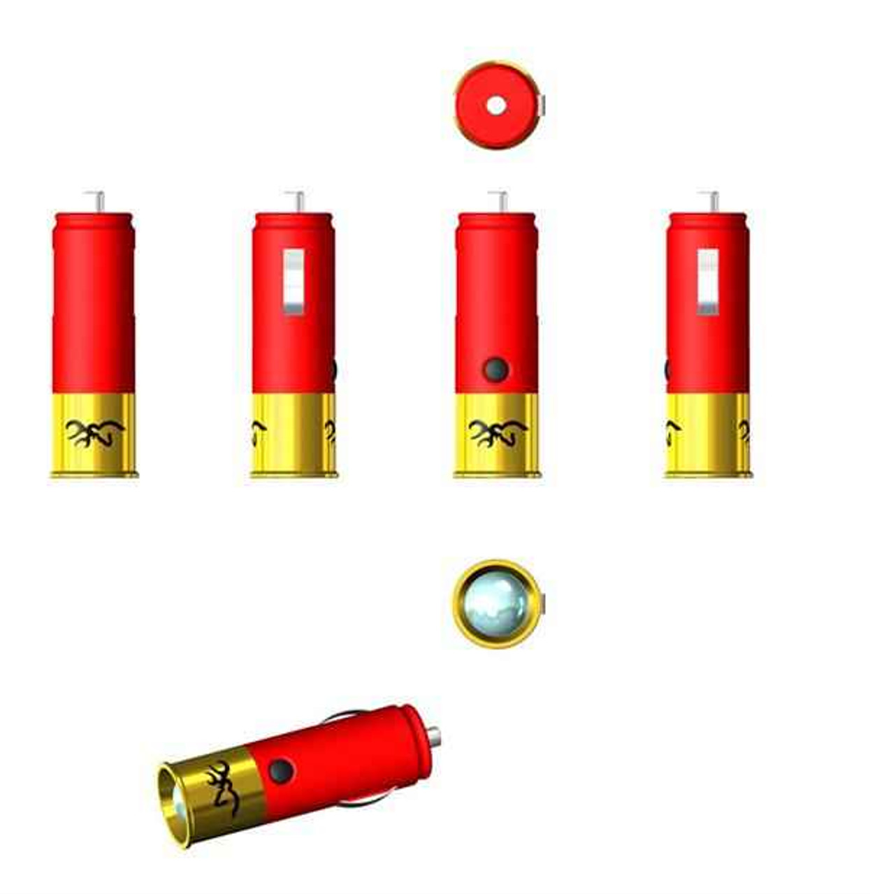 Browning BR5107 On the Road 2, 12V Rechargeable Flashlight, Red & Gold 3 Browning BR5107 On the Road 2, 12V Rechargeable Flashlight, Red & Gold