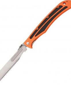 Havalon Baracuta Bone Saw Orange - 6" closed linerlock. 4 1/2" stainless saw blade