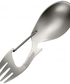 Kershaw 1140 Ration, 4.6" 3Cr13MoV SS Spoon and Fork Combo Tool w/Carabiner