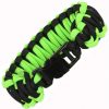 Knotty Boys Black and Neon green Survival Bracelet Fat Boy style. Size: Large -Cheap Gear Store knifework ky103 20503.1566585779