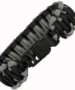 Knotty Boys Black and Foliage Survival Bracelet Fat Boy style. Size: Large