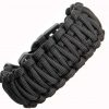 Knotty Boys Black Survival Bracelet Fat Boy style. Size: Medium -Cheap Gear Store knifework ky111 37966.1566585783